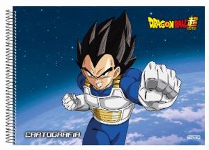 Caderno Desenho Cartografia Espiral 60 Folhas Dragon Ball S�o Domingos
