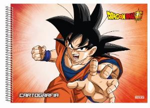 Caderno Desenho Cartografia Espiral 60 Folhas Dragon Ball S�o Domingos