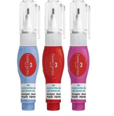 MINI CANETA CORRETIVA  SORTIDA 4ML FABER-CASTELL