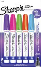 Kit Sharpie Marcador Permanente Base Oil C/5 Cores Fashion