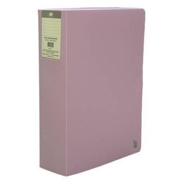 Caixa Organizadora Lombada 80mm Lil�s Pastel Yes