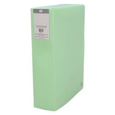 Caixa Organizadora Lombada 80mm Verde Pastel Yes