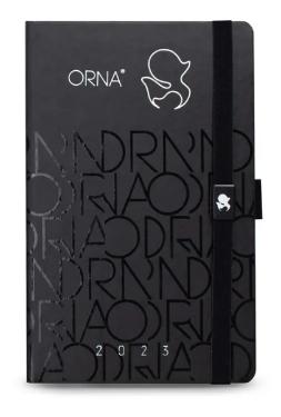 Agenda 2023 �tima Maxi Costurado Semanal Orna Moderna Preto