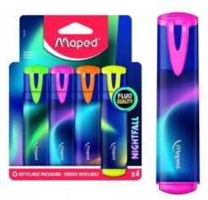 Marca Texto Nightfall Kit com 4 Unididades Maped