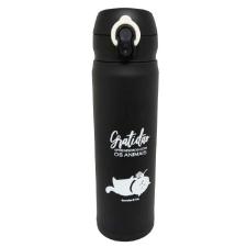 Garrafa T�rmica Gatinho 500ml em Inox Preto World Classic