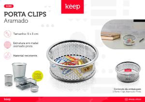 Porta Clipes Aramado Keep