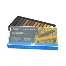 Giz Pastel Seco Quadrado GRAF Estojo com 12 Tons de Marrom Cis