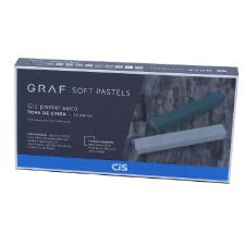 Giz Pastel Seco Quadrado GRAF Estojo com 12 Tons de Cinza Cis