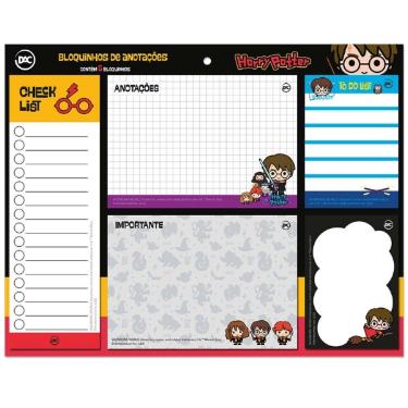 Bloquinhos Anota��es Harry Potter 5 Un. 100 Fls Dac