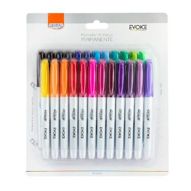 MARCADOR BRW ARTISTICO PERMANENTE EVOKE C/24 CORES CA5124