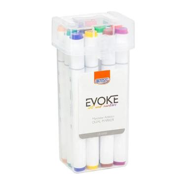 MARCADOR BRW ARTISTICO EVOKE DUAL MARKER C/12 DM1200