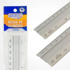 REGUA BRW 40CM ALUMINIO RE2000