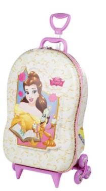 Mochila Escolar Rodinhas (Mochilete) Princesa Bela Diplomata