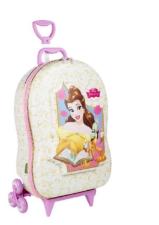 Mochila Escolar Rodinhas (Mochilete) Princesa Bela Diplomata