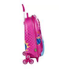 Mochila Escolar Rodinhas (Mochilete) Princesa Cinderela Diplomata