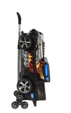 Mochila Escolar Rodinhas (Mochilete) 3D Hot Wheels Bone Shaker Diplomata