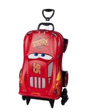 Mochila Escolar Rodinhas (Mochilete) 3D Carros Macqueen Diplomata