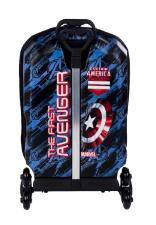 Mochila Escolar Rodinhas (Mochilete) 3D Capitao America Diplomata