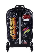 Mochila Escolar Rodinhas (Mochilete) 3D Homem de Ferro Diplomata