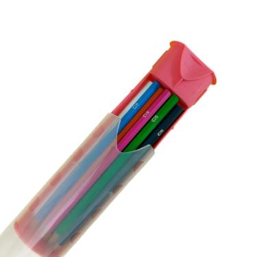 L�pis de cor CIS Criatic Color Case Rosa 12 cores