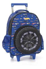 Mochila Com Rodinhas Luxcel Hot Wheels Azul IC38262HW