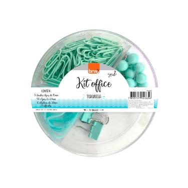 Kit Office Clipes/Binders/Alfinetes/El�sticos BRW