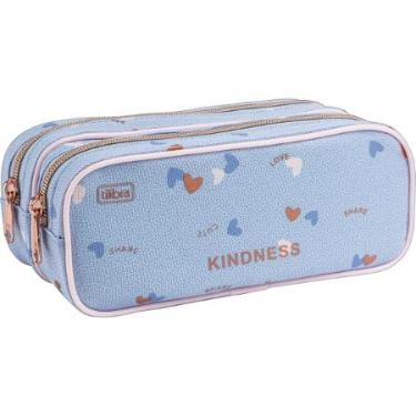 Estojo Triplo Academie Cora��o Metalizado Feminino Tilibra 339008