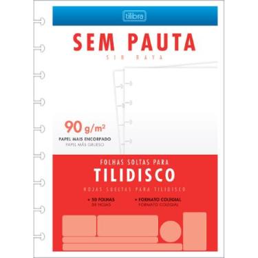 REFIL PARA TILIDISCO COLEGIAL SEM PAUTA 50 FOLHAS TILIBRA