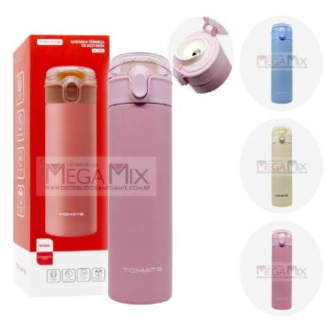 GARRAFA ACO INOX DUPLO 500ML AK5008 TOMATE