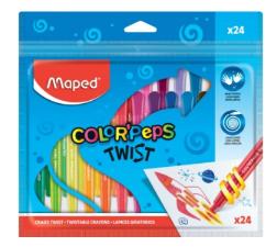 Giz de Cera Color Peps Twist Retr�til - 24 Unidades Maped