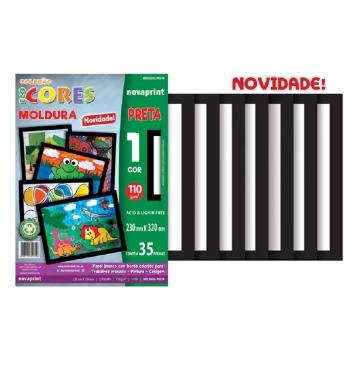 Bloco Ecocores Moldura Preta 23x32cm Eccm0003 Novaprint