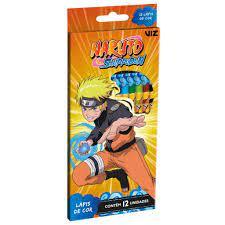 L�pis De Cor 12 Cores Naruto Tris