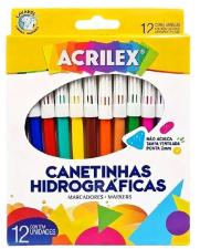 Canetinha Hidrogr�fica 12 Cores Acrilex