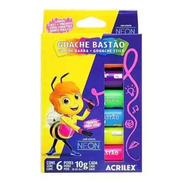 Guache Bast�o 6 Cores Neon 02008 Acrilex