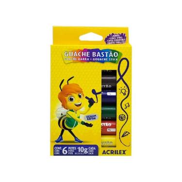 Guache Em Bast�o 6 Cores ACrilex