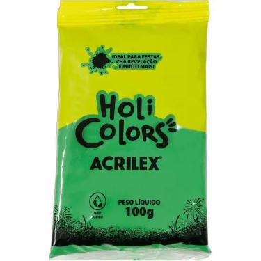 P� Colorido Holi Colors Verde Acrilex