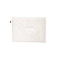 Pasta Z�per Flex�vel com Costura - Transparente Branco 285x395mm Yes