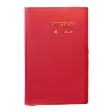 Pasta Cat�logo Of�cio 40 Envelopes Bd40S Clear Vermelho Yes