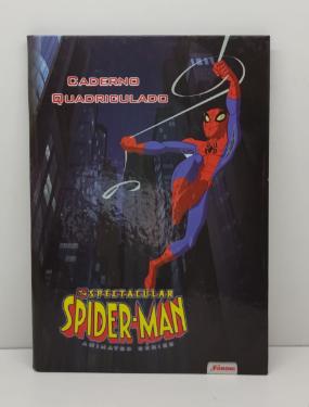 Caderno Quadriculado 1/4 Homem Aranha