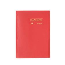 Pasta Cat�logo 20 folhas A4- ClearBook -Transparente VERMELHO Yes