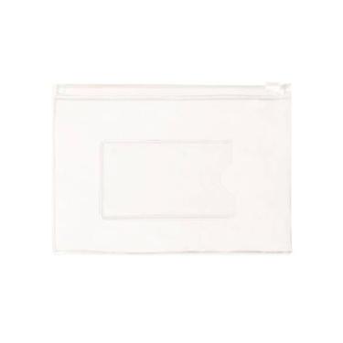 Pasta Z�per Slide com Porta Cartao CRISTAL