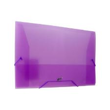 Pasta El�stico e Aba Tamanho Of�cio ColorGrid Transparente Lil�s Yes