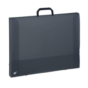 Maleta com Al�a e El�stico A3 - Opaca FUME