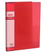 Pasta Grampo Mola A4 - Personaliz�vel - Transparente VERMELHA Yes