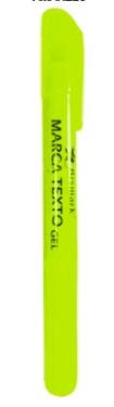 Caneta Marca Texto Gel Amarelo Mt1201 Bismark