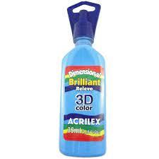 Tinta Relevo Brilhante Azul Celeste 35ml Acrilex