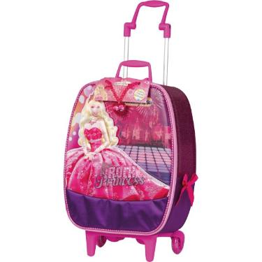 MOCHILA DE CARRINHO MALA BARBIE PRINCESA POP STAR SESTINI