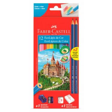 L�pis de Cor Ecol�pis 12 Cores Kit Escolar Faber-Castell