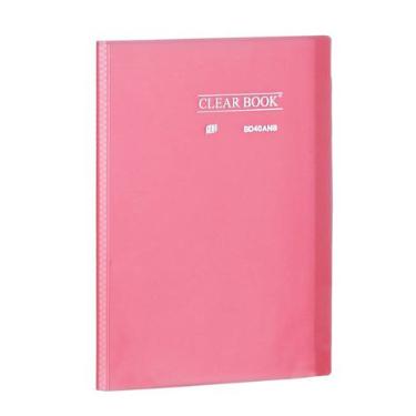 Pasta Cat�logo 40 folhas A4 - ClearBook  Grid Transparente VERMELHO Yes