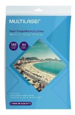 Papel Multilaser Fotogr�fico Glossy A4 180G/M2 10Fls